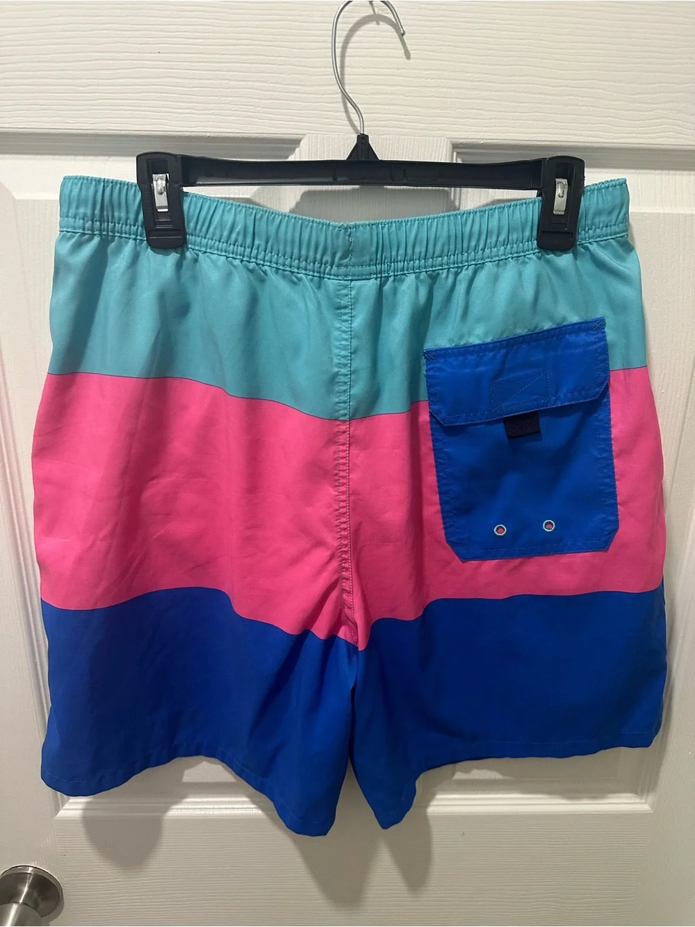 Vineyard Vines Men's Colorblock Swim Board Shorts - Teal, Pink, Royal Blue